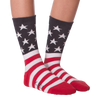 K.Bell Women's American Made Flag Crew Sock