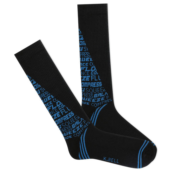 K.Bell Men's Graphic Compression Over the Calf Socks