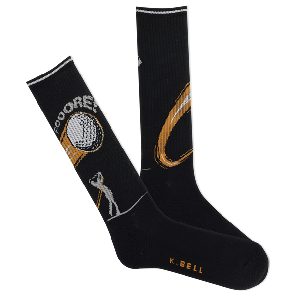 K.Bell Men's Active Fooore Golf Crew Sock