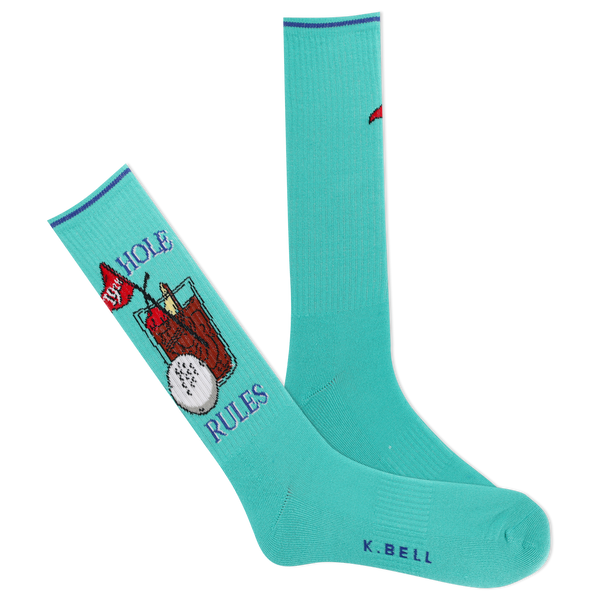 K.Bell Men's Active 19th Hole Rules Golf Crew Sock
