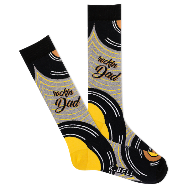K.Bell Men's Rockin' Dad Crew Sock