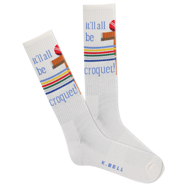 K.Bell Men's It'll Be Croquet Active Crew Sock