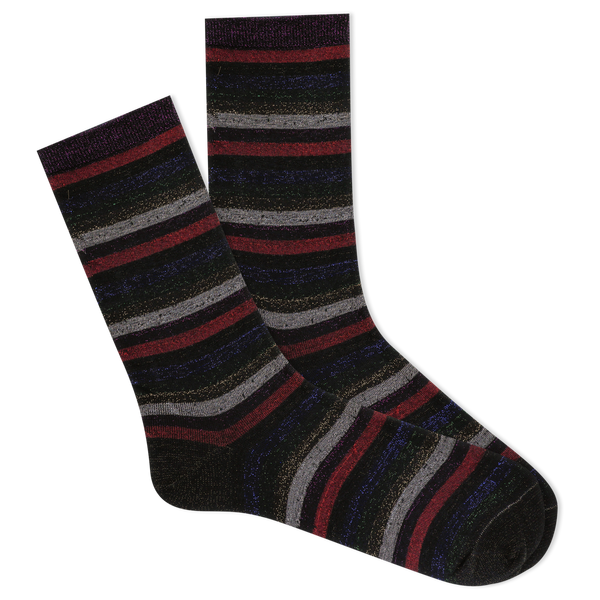 K.Bell Women's Metallic Striped Crew Socks