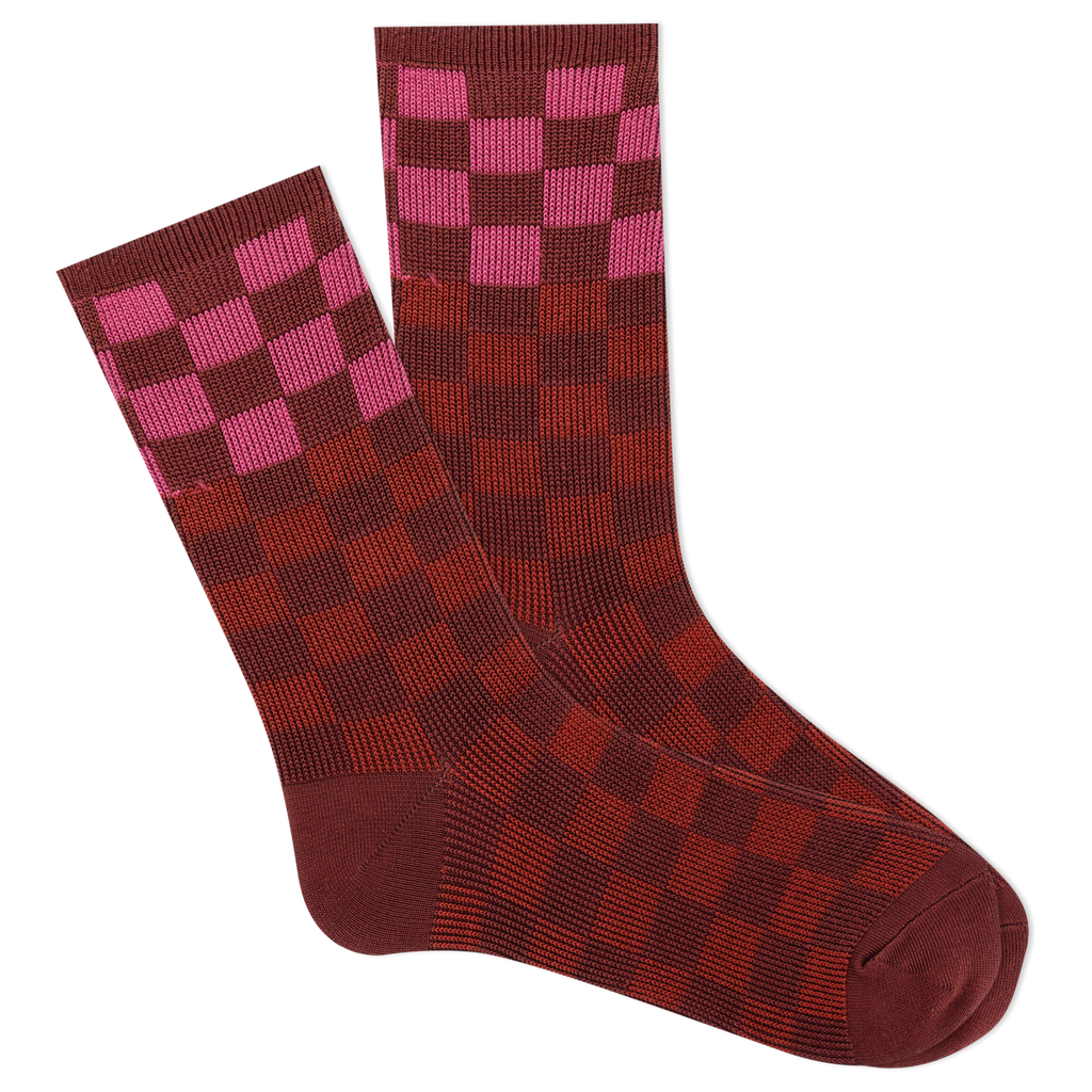 K.Bell Women's Soft & Dreamy™ Checker Pattern Crew Socks