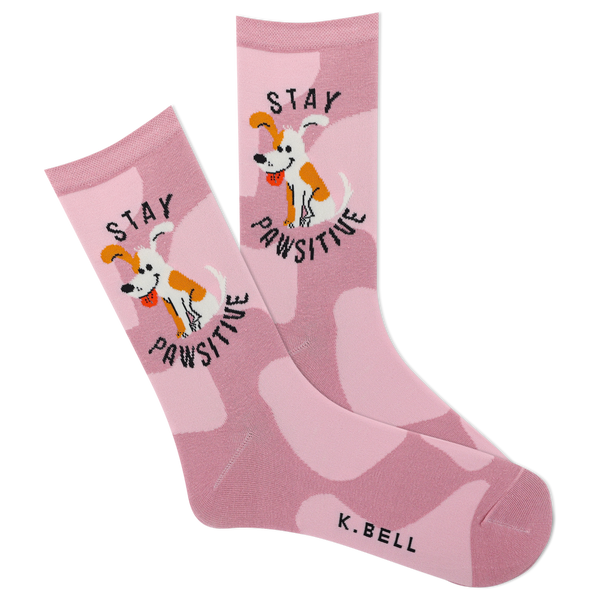 K.Bell Women's Stay Pawsitive Crew Sock