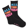 K.Bell Women's Fuzzy All The Feels Roll Top Crew Sock