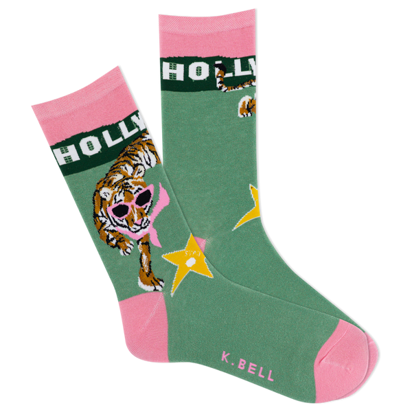K.Bell Women's Hollywood Tiger Crew Sock