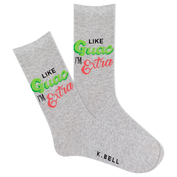 K.Bell Women's Like Guac I'm Extra Crew Sock