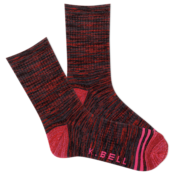 K.Bell Women's Random Feed Active Crew Sock