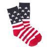 K.Bell Women's American Made Flag Crew Sock