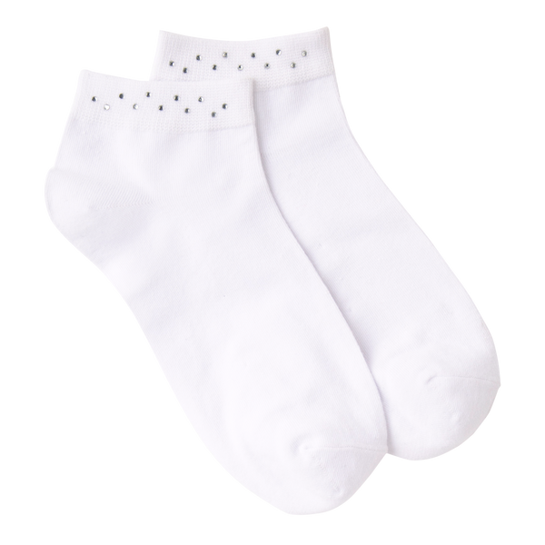 K.Bell Women's Rhinestone Cuff Golf Footie Ankle Sock
