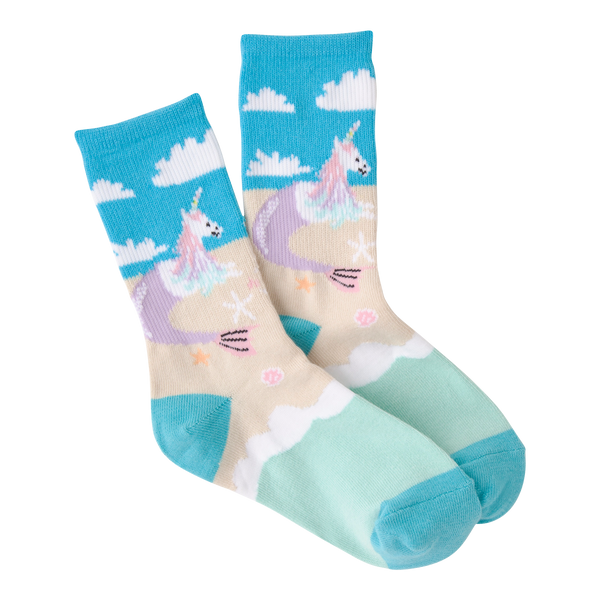 K.Bell Kid's Unicorn Mermaid Crew Sock