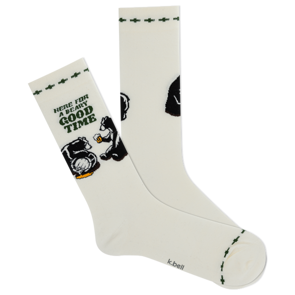 K.Bell Men's Beary Good Time Crew Sock