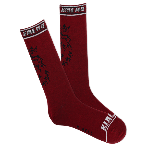 K. Bell Men's King Me Active Crew Sock flat lay photo